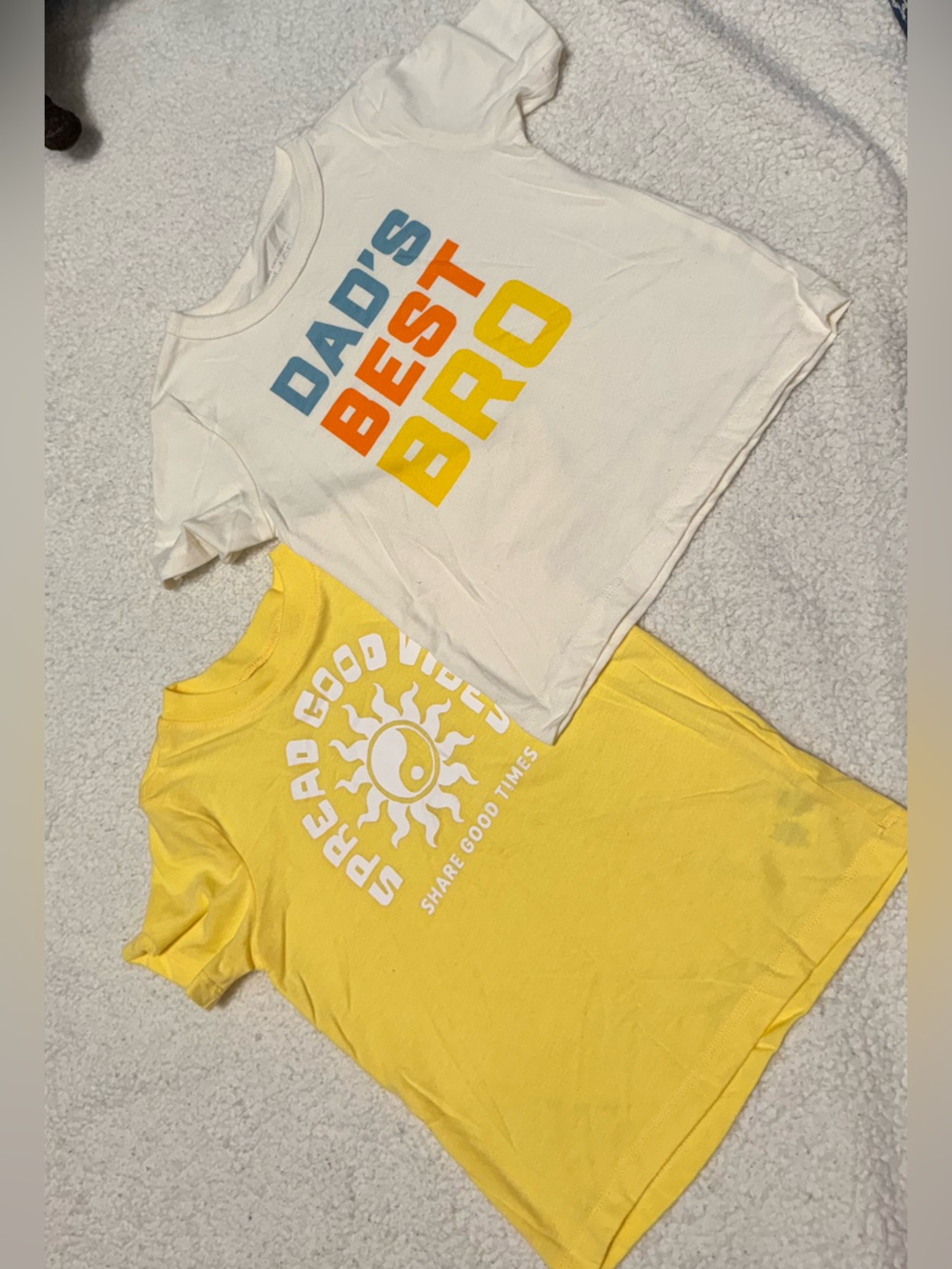 Yellow Graphic Kids T-Shirt - Spread Good Vibes
